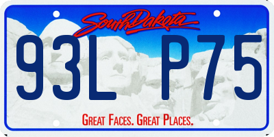 SD license plate 93LP75