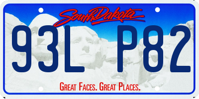 SD license plate 93LP82