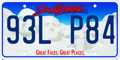 SD license plate 93LP84