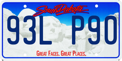 SD license plate 93LP90
