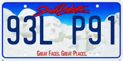 SD license plate 93LP91
