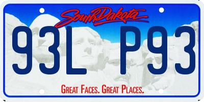 SD license plate 93LP93