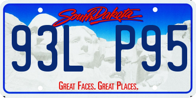 SD license plate 93LP95