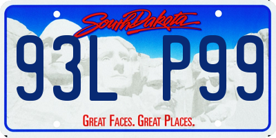 SD license plate 93LP99