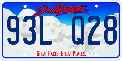 SD license plate 93LQ28