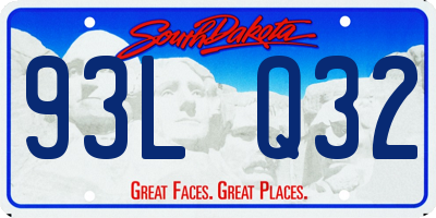 SD license plate 93LQ32