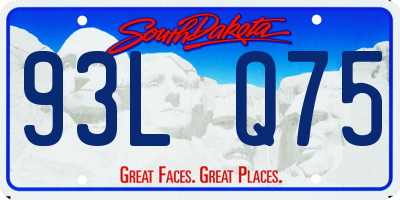 SD license plate 93LQ75
