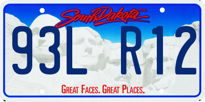 SD license plate 93LR12