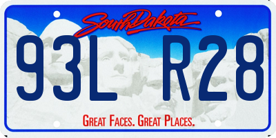SD license plate 93LR28