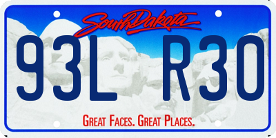 SD license plate 93LR30