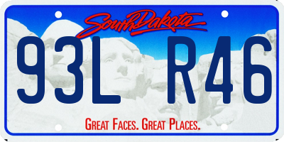 SD license plate 93LR46