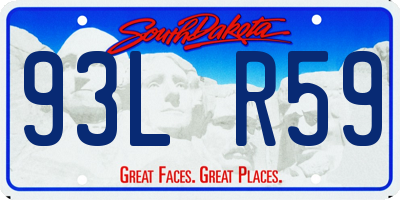 SD license plate 93LR59