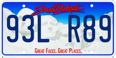 SD license plate 93LR89