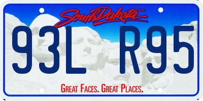 SD license plate 93LR95