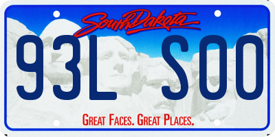 SD license plate 93LS00