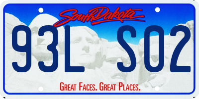 SD license plate 93LS02
