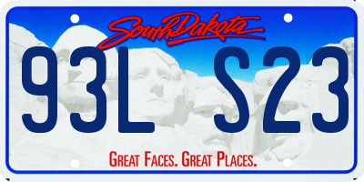 SD license plate 93LS23