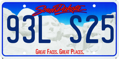 SD license plate 93LS25