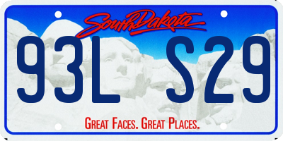 SD license plate 93LS29