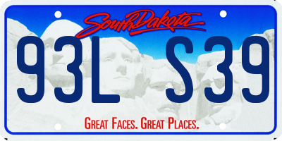 SD license plate 93LS39