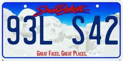 SD license plate 93LS42