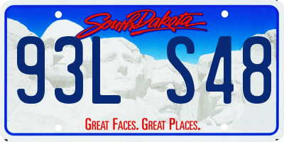 SD license plate 93LS48