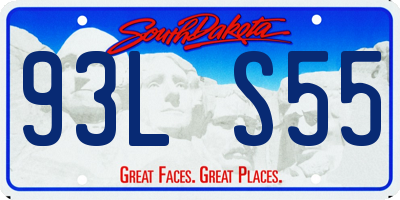 SD license plate 93LS55