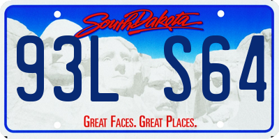 SD license plate 93LS64