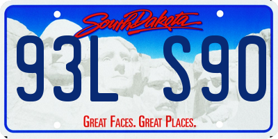 SD license plate 93LS90