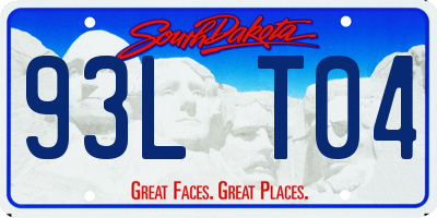 SD license plate 93LT04
