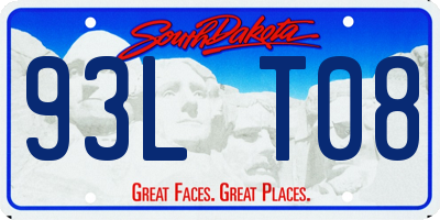 SD license plate 93LT08
