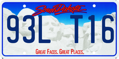 SD license plate 93LT16