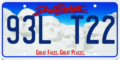 SD license plate 93LT22