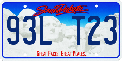 SD license plate 93LT23