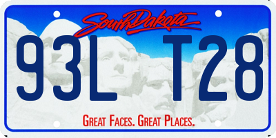 SD license plate 93LT28