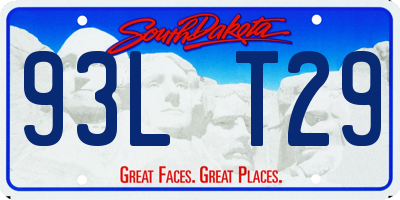 SD license plate 93LT29