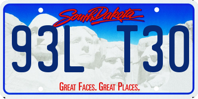 SD license plate 93LT30
