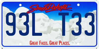 SD license plate 93LT33