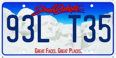 SD license plate 93LT35