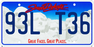 SD license plate 93LT36