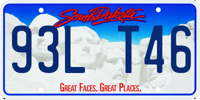 SD license plate 93LT46