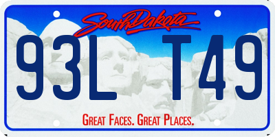 SD license plate 93LT49