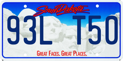 SD license plate 93LT50