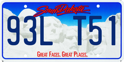 SD license plate 93LT51