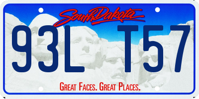 SD license plate 93LT57