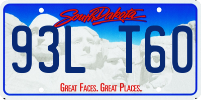 SD license plate 93LT60