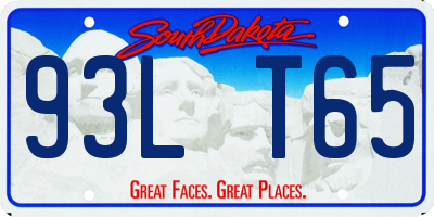 SD license plate 93LT65