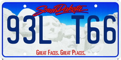 SD license plate 93LT66