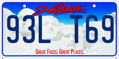 SD license plate 93LT69