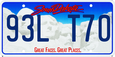 SD license plate 93LT70